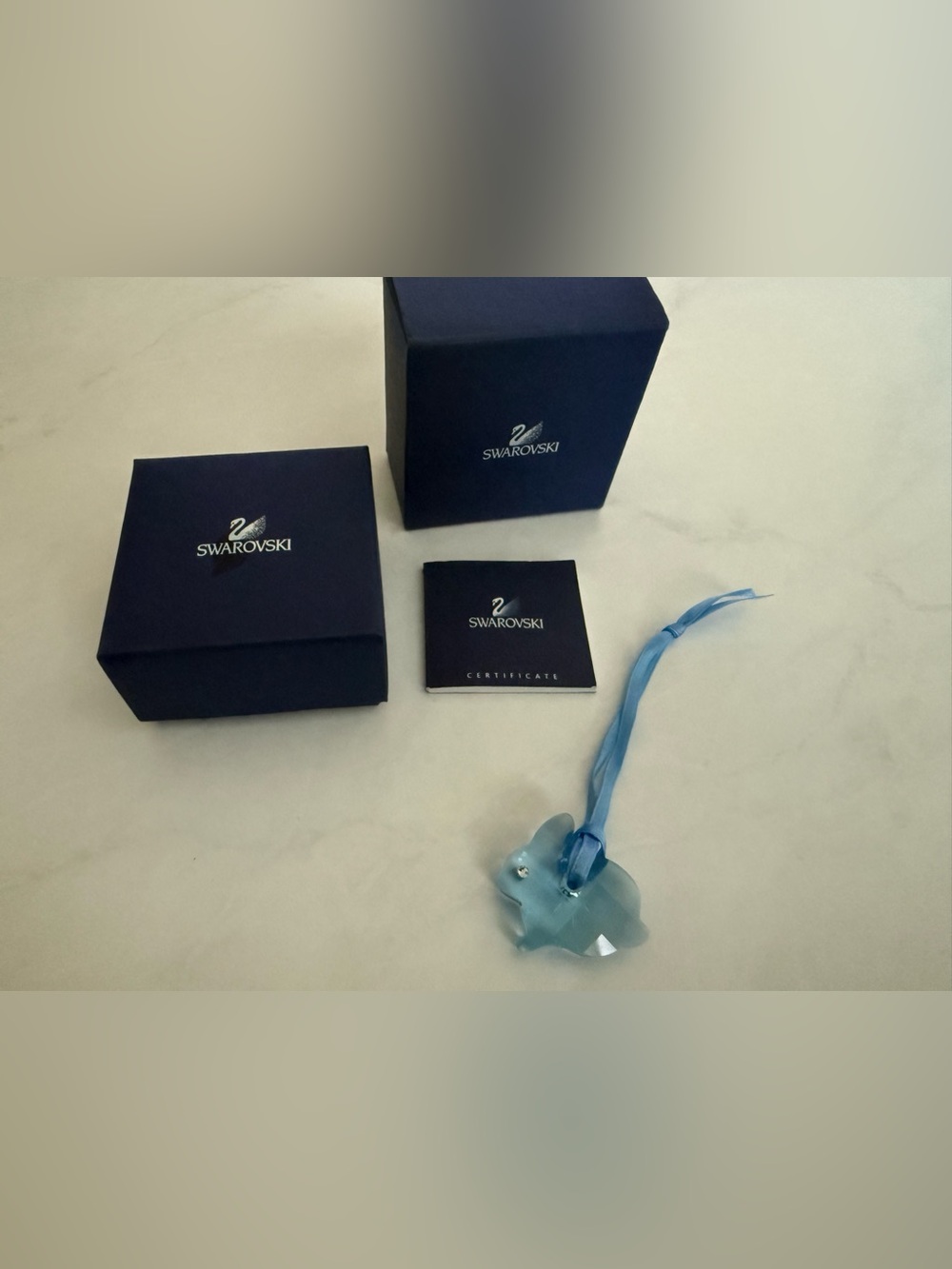 Vintage Swarovski Crystal Easter Charm (Rabbit Blue)